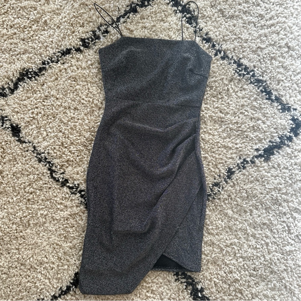 Windsor sparkle dark gray  Strapless Dress size XS